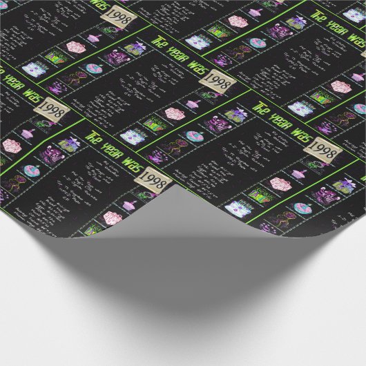 1998 Geburtstagsjahr Trivia Geschenkpapier (Ecke)