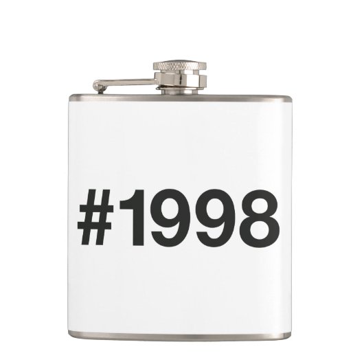 1998 Hashtag 27 Geburtstag Jahrestag Flachmann (Vorderseite)