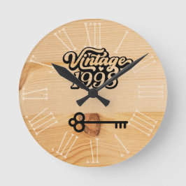 1998 Vintage Acrylwand-Uhr Runde Wanduhr