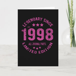 1998 Vintage Geburtstag Karte