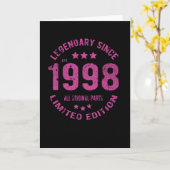 1998 Vintager Geburtstag Karte (Gelbe Blume)