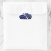 1999-05 Miata Dark Blue Car Runder Aufkleber (Tasche)