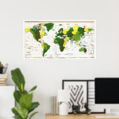 1999 CIA Zeitzone Karte der Welt Poster (Heimbüro)