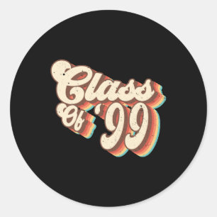 1999 Cl Wiedersehen Retro Cl of 99 High School Gra Runder Aufkleber