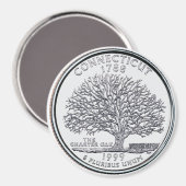 1999 Connecticut Staat Quarter Magnet (Vorderseite/Rückseite)
