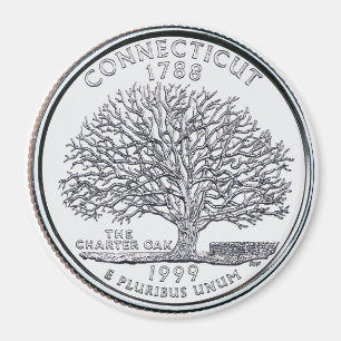 1999 Connecticut Staat Quarter Magnet