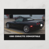 1999 CORVETTE CONVERTIBLE ANGLE VIEW POSTKARTE (Vorderseite)