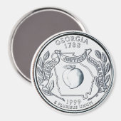 1999 Georgia Staat Quarter Magnet (Vorderseite/Rückseite)