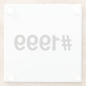 1999 Hashtag 26 Geburtstag Jahrestag Glasuntersetzer (Rückseite)