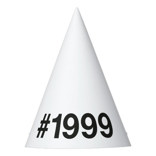 1999 Hashtag 26 Geburtstag Jahrestag Partyhütchen (Vorderseite)