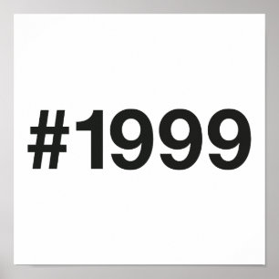 1999 Hashtag 26 Geburtstag Jahrestag Poster