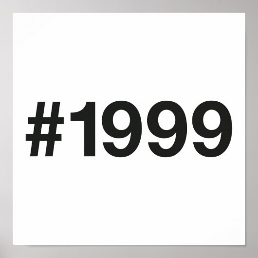 1999 Hashtag 26 Geburtstag Jahrestag Poster (Vorne)