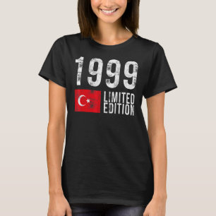 1999 limitierte Ausgabe Türkei mit Flag Geburtstag T-Shirt