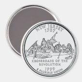 1999 New Jersey Staat Quarter Magnet (Vorderseite/Rückseite)