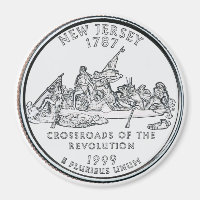 1999 New Jersey Staat Quarter Magnet