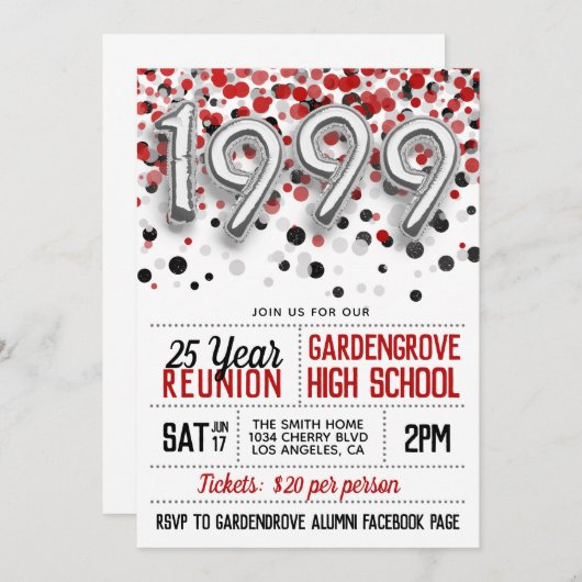 1999 Uni-Wiedersehen Einladung (Vorne/Hinten)