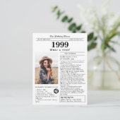 1999 Zeitung zum Geburtstag  Postkarte (Stehend Vorderseite)