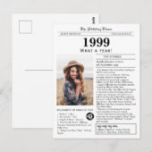 1999 Zeitung zum Geburtstag  Postkarte (Vorne/Hinten)