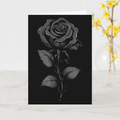 199 Blumen Grafik Schwarze Rose Karte (Gelbe Blume)