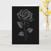 199 Blumen schwarze Rose Grafik , Klein Karte (Gelbe Blume)