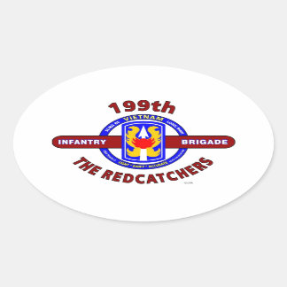 199. INFANTRIERENBRIGADE "DIE REDCATCHERS"VIETNAM OVALER AUFKLEBER