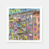 19:00 Uhr NYC Dankeschön Cocktail Napkin Serviette (Vorderseite)