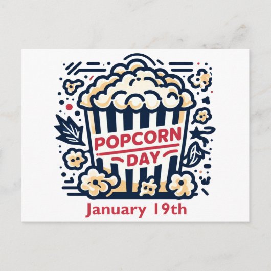 19.01. - Popcorn Day Postkarte (Vorderseite)