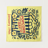 19.01. - Popcorn Day Wandteppich (Vorderseite (Horizontal))