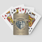 19./8. Bronze(Color)Foto Hochzeitstag Spielkarten (Rückseite)