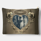 19./8. Bronze(Color)Foto Hochzeitstag Zubehörtasche (Rückseite)