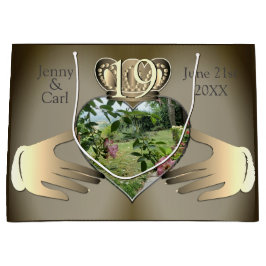 19.8. Bronze Foto Jubiläum Claddaugh Große Geschenktüte