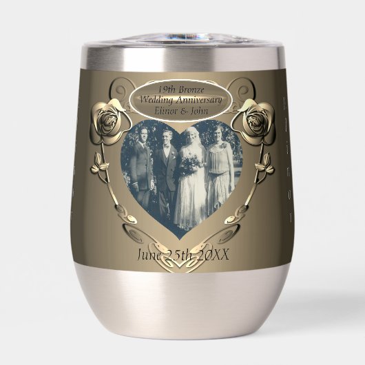 19/8. Bronze Hochzeitssaison Wasserflasche (Vorderseite)