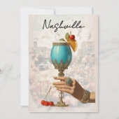 *~* 19 A101 Cocktail FOTO Nashville BACHELORETTE Einladung (Vorderseite)