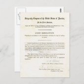 19. Änderung der Verfassung der Vereinten Staaten Postkarte (Vorne/Hinten)