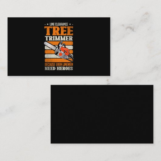 19.Arborist for a Tree Trimmer Visitenkarte (Vorne/Hinten)