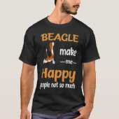 19 Beagle macht mich glücklich T-Shirt (Vorderseite)