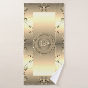 19. bis 8. Bronze-Hochzeitstag Badhandtuch Set