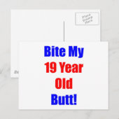 19 Biss meinen Hintern Postkarte (Vorne/Hinten)