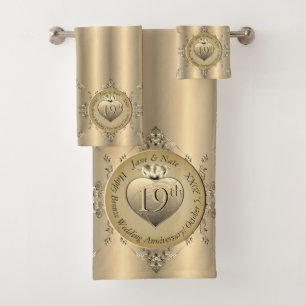 19. Bronze-Farbtuch Badhandtuch Set