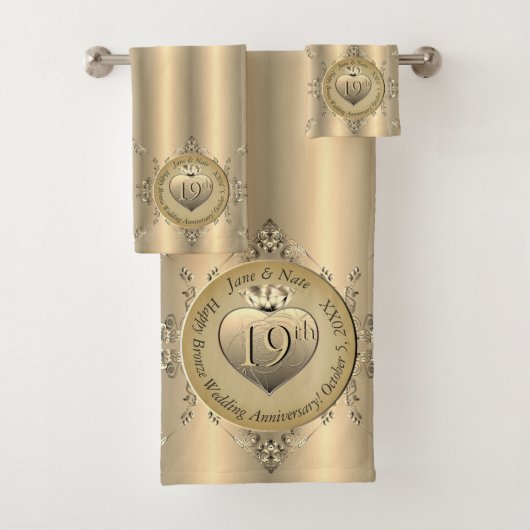 19. Bronze-Farbtuch Badhandtuch Set (Insitu)