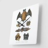 19. C. Bat Print Quadratische Wanduhr (Winkel)
