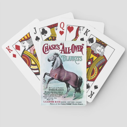 19. C. Chase Horse Blankets Spielkarten (Rückseite)