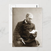 19. C. Gent las einen Brief Postkarte (Vorne/Hinten)