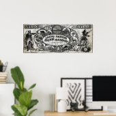 19. C New York Saloon Bank Note Poster (Heimbüro)
