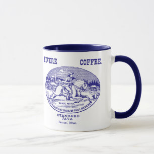 19. C. Revere Coffee of Boston, blau Tasse