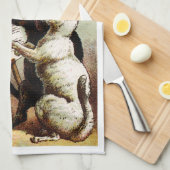 19. C. singende Katzen Handtuch (Viertel Falte)