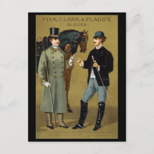 19. C. Vintage Männerhandschuhe Postkarte