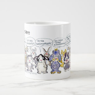 19 Cartoon Bunderful Bunny Rabbits Custom Tasse