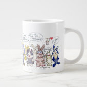 19 Cartoon Bunderful Bunny Rabbits Custom Tasse (Rechts)