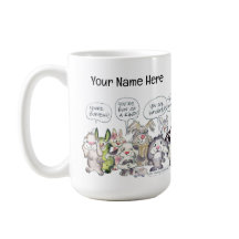 19 Cartoon Bunderful Bunny Rabbits Custom Tasse